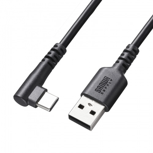 USB Type-Cケーブル 1m USB 2.0 L型コネクタ USB-C USB Aコネクタ
