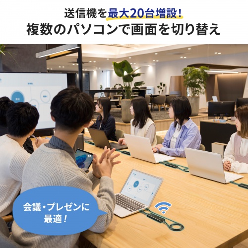 ワイヤレスHDMIエクステンダー 送受信機セット HDMI接続 送信機2台 最大15m 収納ボックス付属