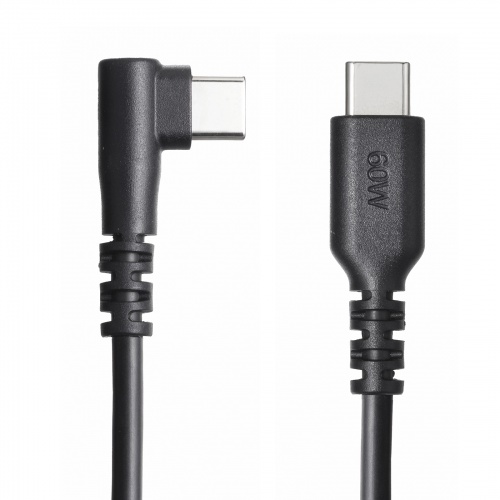 USB 2.0 Type-Cケーブル(C-C・片側L型コネクタ・60W・2m)