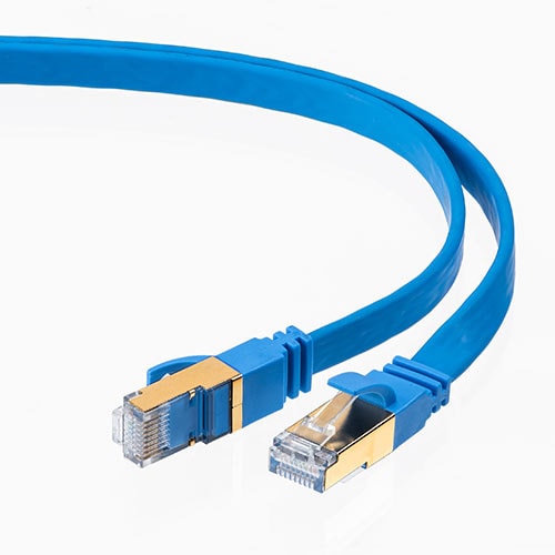 LANケーブル カテゴリ8 薄型 1m ブルー/500-LAN8FL01/500