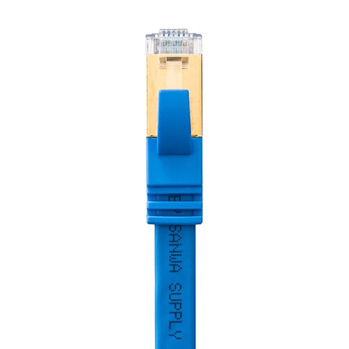 ⭐️CAT8 LANケーブル 5m 40Gbps 2000MHz ブルー LANケーブル カテゴリ8 薄型 5m ブルー/YK-LAN8FL05/500