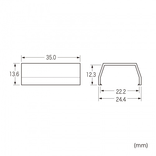 【アウトレット】ケーブルモール 連結部品 幅22mm 直線タイプ CA-KK22用 配線 ダクト カバー ケーブル収納 ブラック
