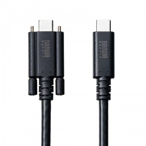 産業用 USB Type-Cケーブル 2m USB 20Gbps USB PD 240W対応 抜け止め デュアルスクリューロック
