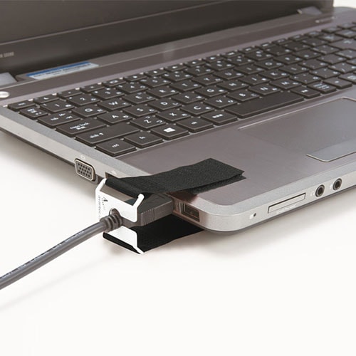 I/Oロックベルト(USBプラグ対応・抜け防止・面ファスナー取り付け)