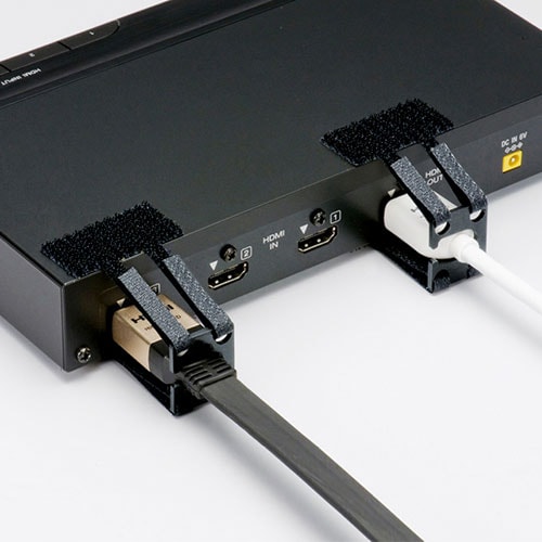 HDMIホールドロック(HDMIプラグ対応・抜け防止・面ファスナー取り付け)