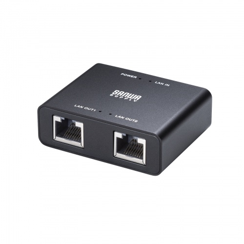 スイッチングハブ LANハブ ギガビット 3ポート 2分配 USB-C給電 金属筐