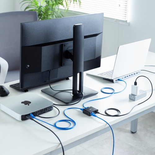 スイッチングハブ LANハブ ギガビット 3ポート 2分配 USB-C給電 金属筐体 AUTO-MDIX