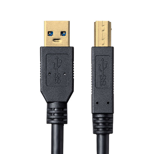 USB3.0ケーブル 1m A-Bコネクタ ブラック