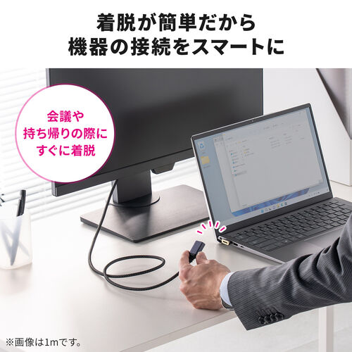 【アウトレット】ウルトラハイスピードHDMIケーブル 0.5m マグネット接続コネクタ 8K60Hz 4K120Hz HDR対応