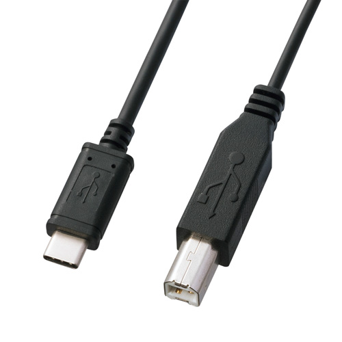 【アウトレット】USB Type-Cケーブル 2m USB2.0 USB Type-C USB Bコネクタケーブル ブラック