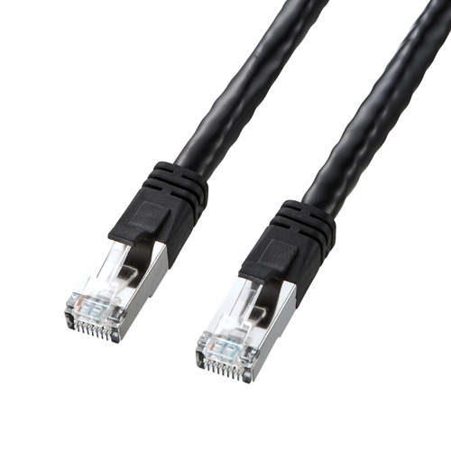 【アウトレット】PoE用LANケーブル カテゴリ6 7m 48V給電対応 より線 ブラック