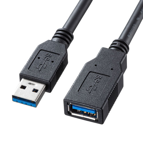 USB3.0延長ケーブル 0.5m ブラック