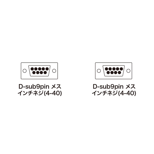 RS-232Cケーブル(モデム/TA用・6m・ストレート結線・D-sub9pinメス-D