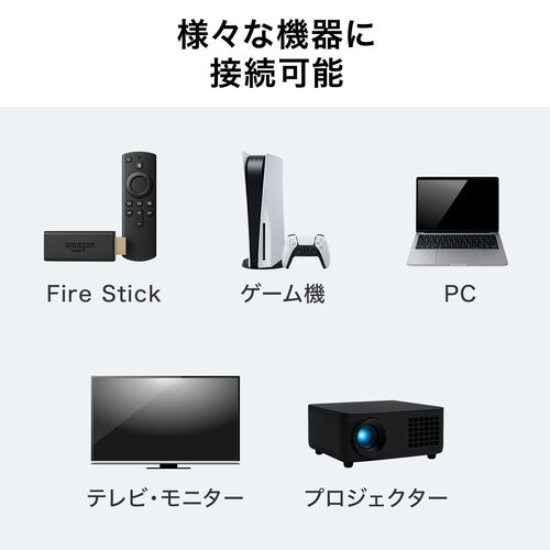 【アウトレット】HDMIアダプタ 右向き マグネット着脱 8K 4K/60Hz eARC対応