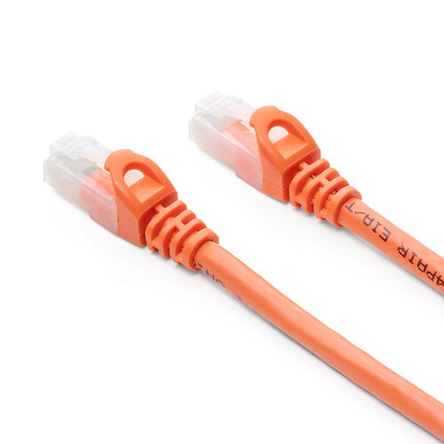 ツメが折れない LANケーブル カテゴリ6A 5m より線 UTP オレンジ