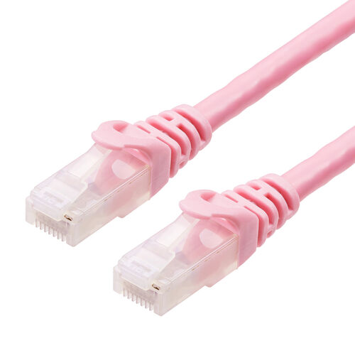 ツメが折れない LANケーブル カテゴリ6A 0.5m より線 UTP ピンク