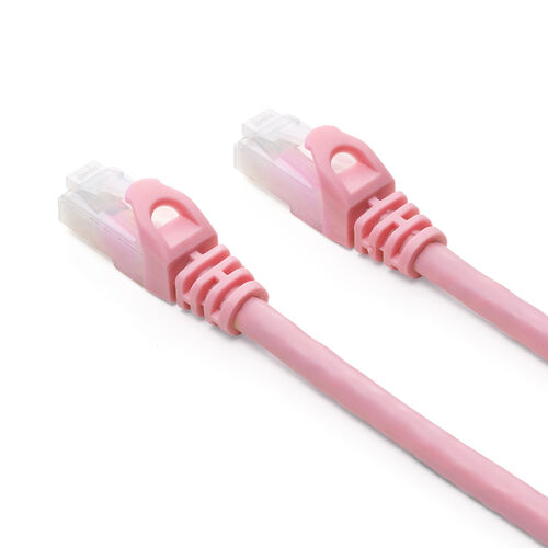 ツメが折れない LANケーブル カテゴリ6A 5m より線 UTP ピンク