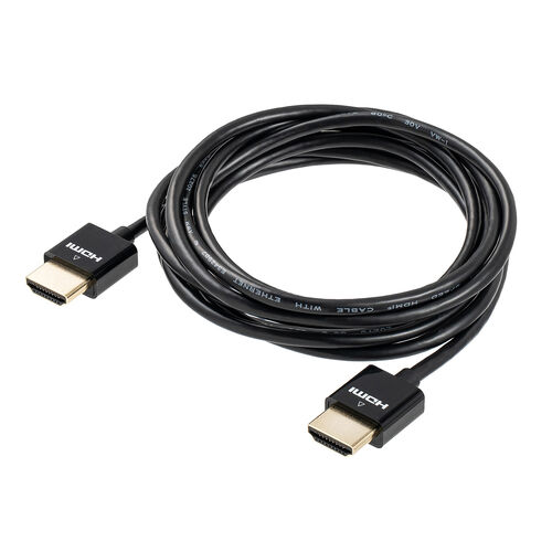 スリムHDMIケーブル 2m 4K/30Hz 10.2Gbps ハイスピードHDMI