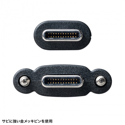 【アウトレット】産業用 USB Type-Cケーブル 1m USB 20Gbps USB PD 240W対応 抜け止め デュアルスクリューロック
