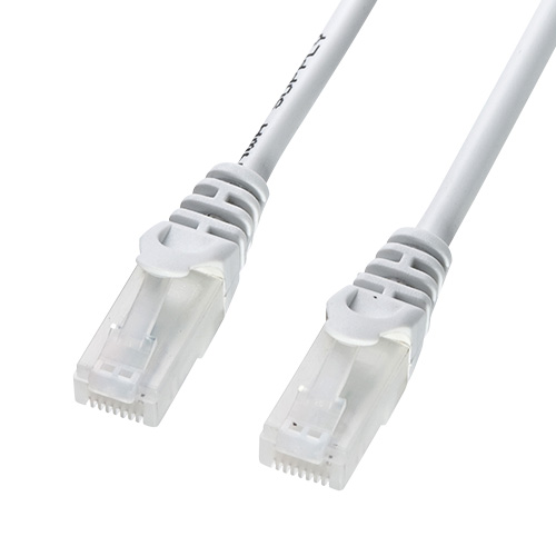 【アウトレット】ツメが折れない LANケーブル Cat5e 20m UTP より線 ホワイト