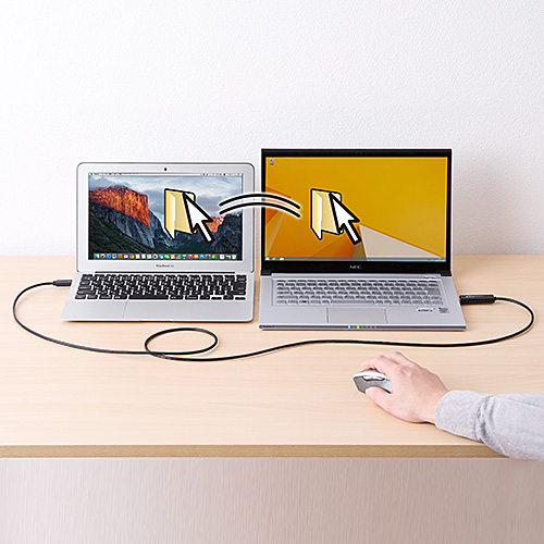 【アウトレット】USB3.0リンクケーブル Windows Mac両対応 USB Aコネクタ ドラッグ&ドロップ操作でデータ移行