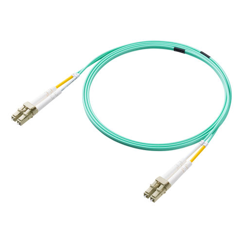 光ファイバケーブル 2m OM3 10GBASE-SR/SW規格 10Gbps マルチモード LC×2-LC×2 メガネ型 2芯 50μm