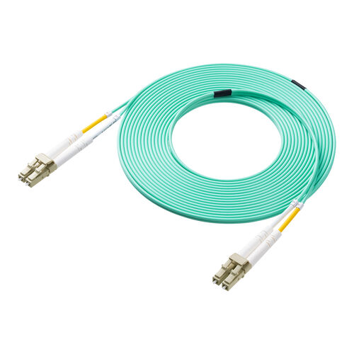 光ファイバケーブル 5m OM3 10GBASE-SR/SW規格 10Gbps マルチモード LC×2-LC×2 メガネ型 2芯 50μm