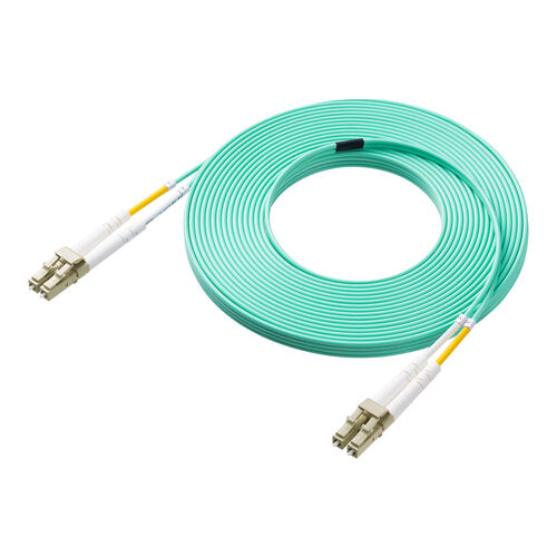 光ファイバケーブル 10m OM3 10GBASE-SR/SW規格 10Gbps マルチモード LC×2-LC×2 メガネ型 2芯 50μm