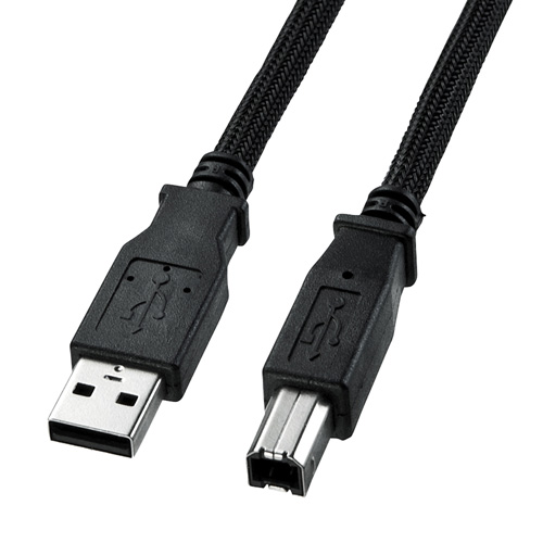 ナイロンメッシュUSBケーブル(1.5m)/KU20-NM15K/KU20-NM15K【ケーブル