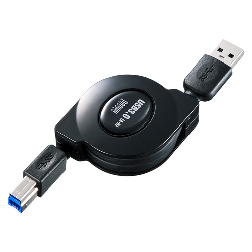 USB3.0巻取りケーブル(ブラック・1m)