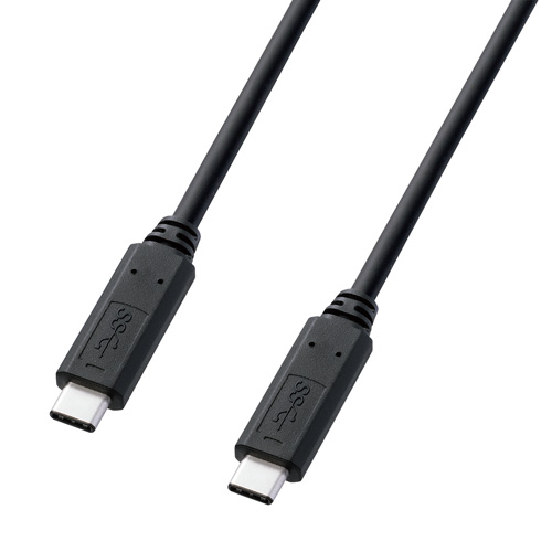 【アウトレット】USB Type-Cケーブル 1m USB 5Gbps USB PD 60W対応 ブラック USB-IF認証品