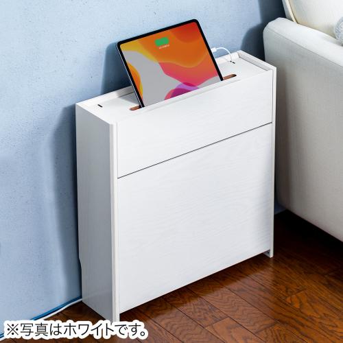 ケーブル・ルーター収納ボックス 幅50cm 木製 木目柄 ダーク ケーブル・ルーター収納ボックス 幅50cm 木製 木目柄 ダーク