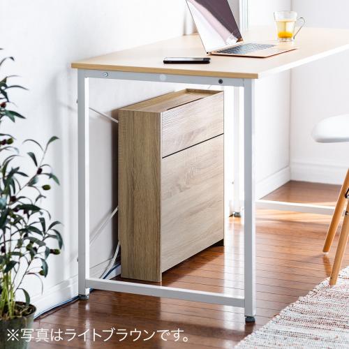 ケーブル・ルーター収納ボックス 幅50cm 木製 木目柄 ダーク ケーブル・ルーター収納ボックス 幅50cm 木製 木目柄 ダーク