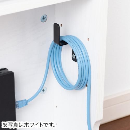 ケーブル・ルーター収納ボックス 幅50cm 木製 木目柄 ダーク ケーブル・ルーター収納ボックス 幅50cm 木製 木目柄 ダーク