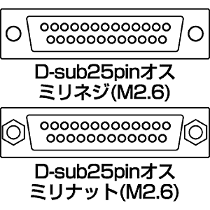 【アウトレット】ジェンダーチェンジャー(D-sub25pinオス - D-sub25pinオス)
