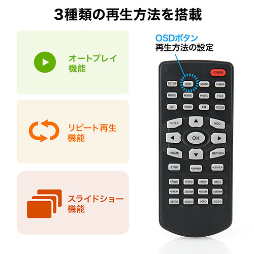 【アウトレット】メディアプレーヤー(HDMI・MP4/FLV/MOV対応・USBメモリ/SDカード)