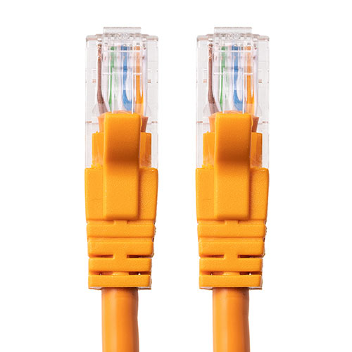 LANケーブル カテゴリ6 0.5m より線 オレンジ/YK-LAN6T005D/500