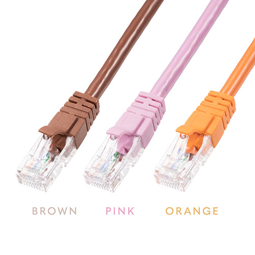 LANケーブル CAT6 より線 ストレート 5m オレンジ/YK-LAN6T05D