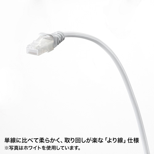 ツメ折れ防止CAT5eLANケーブル(0.5m・イエロー)