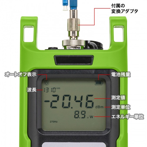 光ファイバテスター(パワーメータ―)