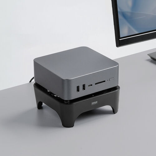 ホームルーター冷却台 静音 超小型 USBファン ミニPC HDD 冷却スタンド 12cmファン ブラック