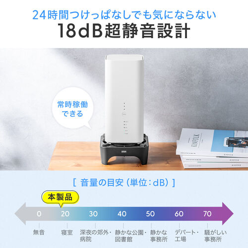ホームルーター冷却台 静音 超小型 USBファン ミニPC HDD 冷却スタンド 12cmファン ブラック