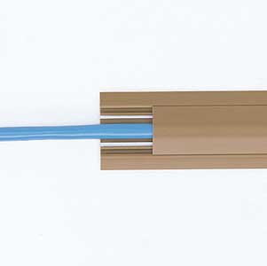 【アウトレット】ケーブルカバー 幅30mm ライトブラウン 長さ1m 高強度 耐衝撃 床専用 簡易パッケージ