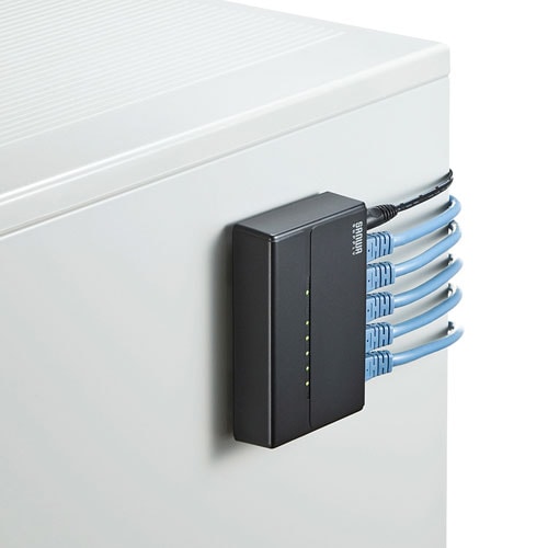 スイッチングハブ 5ポート 10/100Mbps プラスチック筐体 ACアダプタ