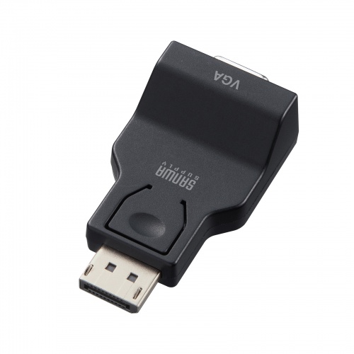 DisplayPort-VGA変換アダプタ インチナット付き 抜け防止 アクティブタイプ