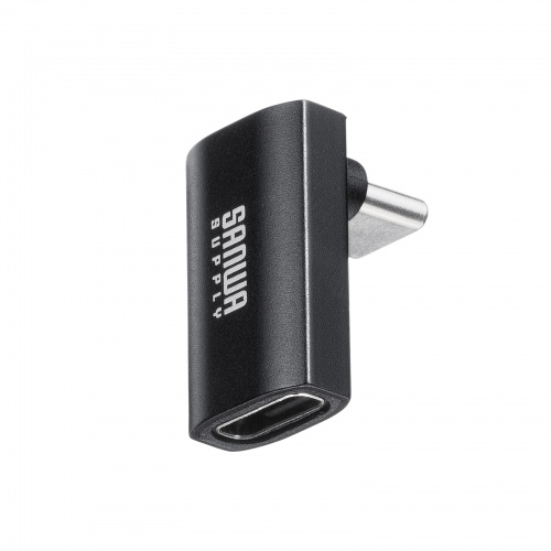 USB-C変換アダプタ L字型 垂直タイプ USB 40Gbps USB PD240W CtoCコネクタ ブラック