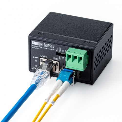 産業用光メディアコンバータ Gigabit対応 PoE++ 最大90W給電 SFP対応