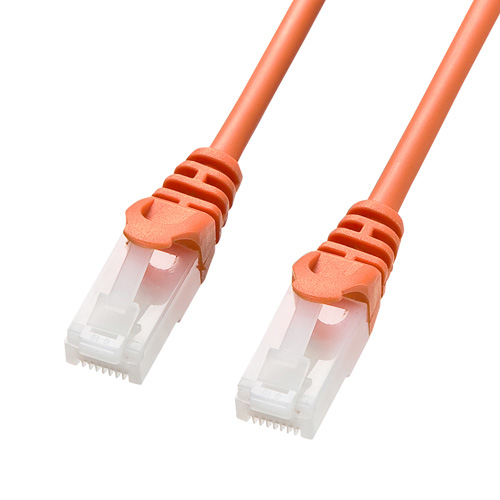 7mの最安LANケーブル ツメ折れ防止CAT5eLANケーブル(7m・より線・オレンジ)