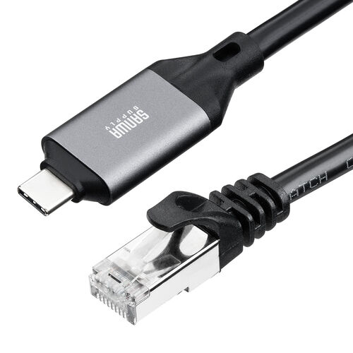 【アウトレット】USB Type-C LAN変換ケーブル 3m カテゴリ6 ギガビット接続 MACアドレスパススルー対応