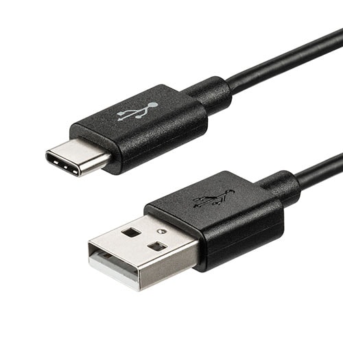 USB タイプCケーブル(USB2.0・USB Aオス/Type-Cオス・50cm・ブラック)/YK-USB056-05/500-USB056-05【 ケーブルのネット通販専門店 ケーブル市場】
